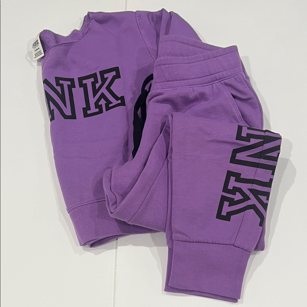 PINK Sweatshirt and Sweatpants - Set